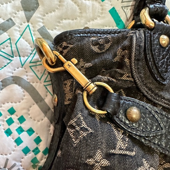 💎 ✨LOUIS VUITTON ✨💎 LIMITED EDITION DENIM MONOGRAM NEO CABBY MM IN BLACK - Picture 6 of 16